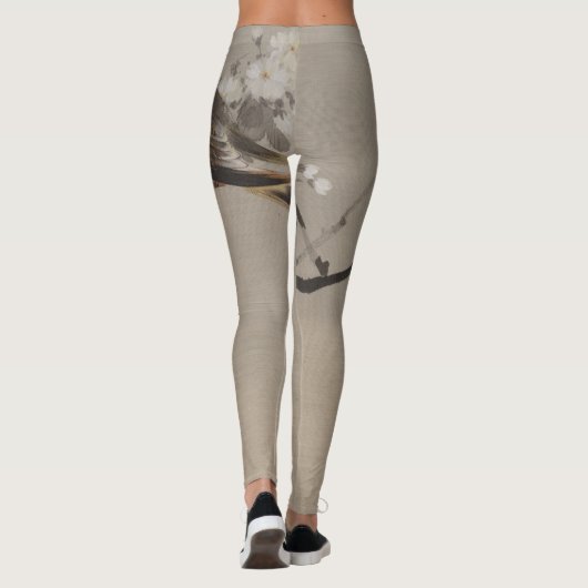 VOGEL EN BLOEMEN GEDRUKTE LEGGINGS (Achterkant)