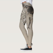 VOGEL EN BLOEMEN GEDRUKTE LEGGINGS (Links)