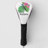 Vogel en bloemen golfheadcover (Voorkant)