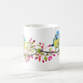 Vogel en bloemen, prachtige, fijne Mok (Center)