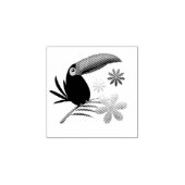 Vogel en Bloemen Rubberstempel (Afrduk)