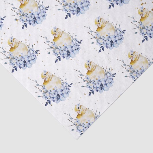 vogel en bloemen tissuepapier (Detail)