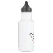 Vogel en bloemen waterfles (Links)