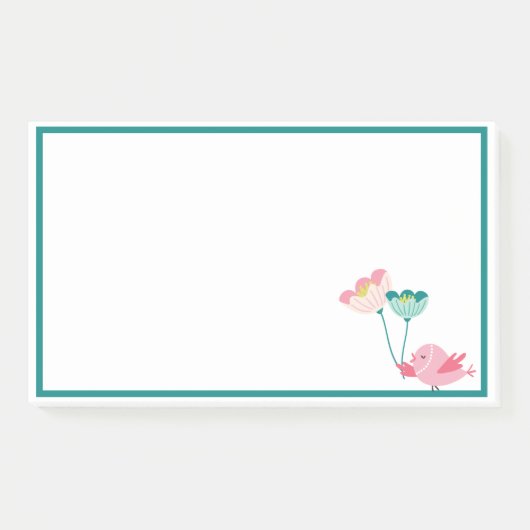 Vogel- en bloemnotities post-it® notes (Voorkant)