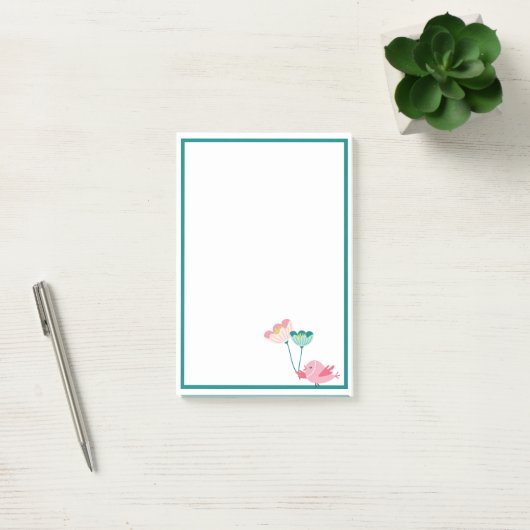 Vogel- en bloemnotities post-it® notes (Kantoor)