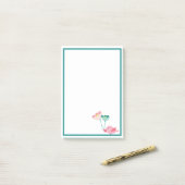 Vogel- en bloemnotities post-it® notes (Op bureau)