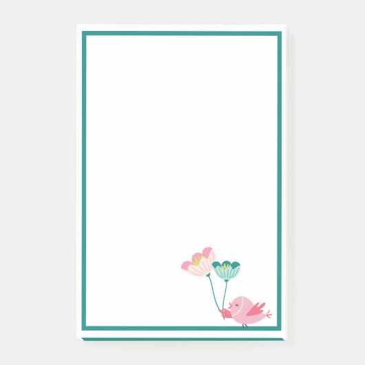 Vogel- en bloemnotities post-it® notes (Voorkant)