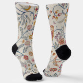 Vogel- en bloempatroon, William Morris Sokken (Gebogen)