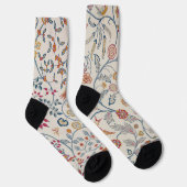 Vogel- en bloempatroon, William Morris Sokken (Rechts)