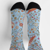 Vogel- en bloempatroon, William Morris Sokken (Top)