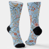 Vogel- en bloempatroon, William Morris Sokken (Gebogen)