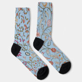 Vogel- en bloempatroon, William Morris Sokken (Rechts)