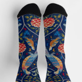 Vogel- en bloempatroon, William Morris Sokken (Top)