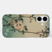  vogel en bloesem illustratie Monogram Case-Mate iPhone Case (Achterkant (horizontaal))