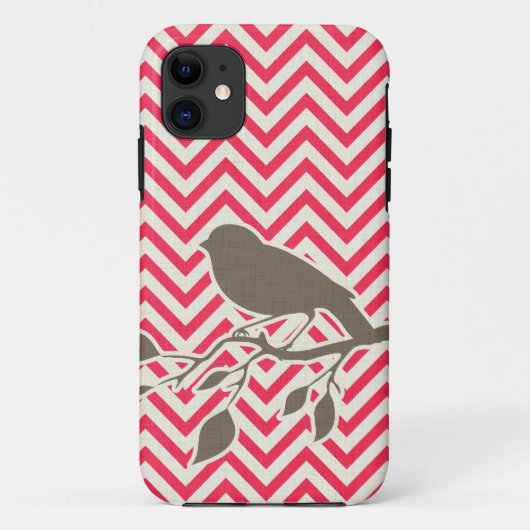 Vogel- en Chevron iPhone-draagtas Case-Mate iPhone Case (Achterkant)