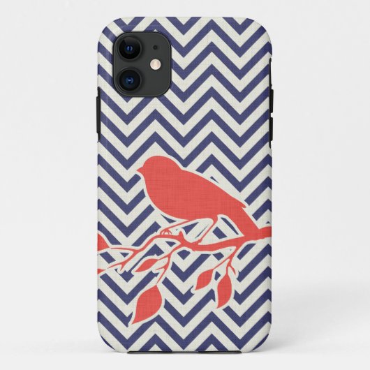 Vogel- en Chevron iPhone-draagtas Case-Mate iPhone Case (Achterkant)
