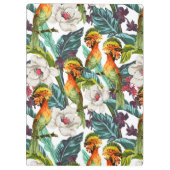 Vogel- en exotische bloempatroon | Monogram Klembord (Achterkant)