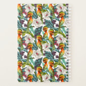 Vogel- en exotische bloempatroon | Monogram Planner (Achterkant)