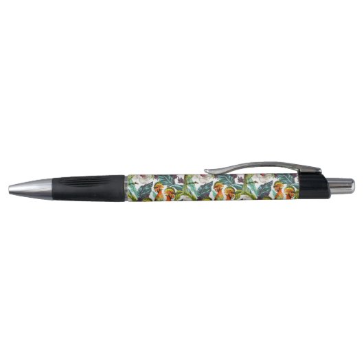 Vogel- en exotische bloempatroon pen (Bovenkant)