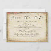  vogel en kaart blauwgroen bruiloft Sparen de datu (Voorkant)