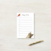 Vogel- en katdingen om te doen  Notities Post-it® Notes (Op bureau)
