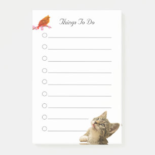 Vogel- en katdingen om te doen Notities Post-it® Notes