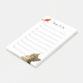 Vogel- en kattewerk post-it® notes (Schuin)