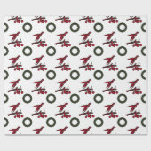 Vogel en krans inpakpapier (Vlak)