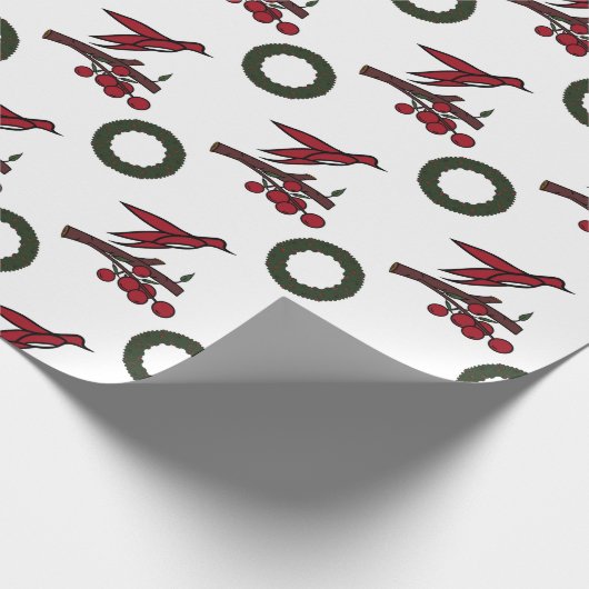 Vogel en krans inpakpapier (Hoek)