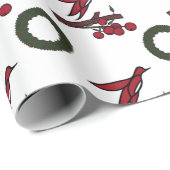 Vogel en krans inpakpapier (Rol Hoek)