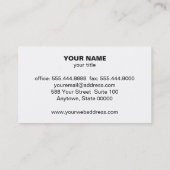 Vogel en krans visitekaartje (Achterkant)