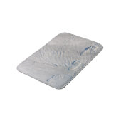 Vogel- en menselijke voetafdrukken in zand, zout L Badmat (Gekanteld)