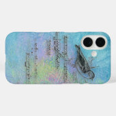vogel - en muziekontwerp op waterverf Case-Mate iPhone case (Achterkant (horizontaal))