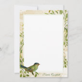 Vogel- en olierijgrens Aangepaste banketbakkerij Bedankkaart (Voorkant)