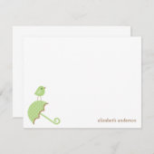 Vogel- en paraplu-Baby shower Flat Hartelijk dank Bedankkaart (Voorkant / Achterkant)