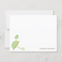 Vogel- en paraplu-Baby shower Flat Hartelijk dank