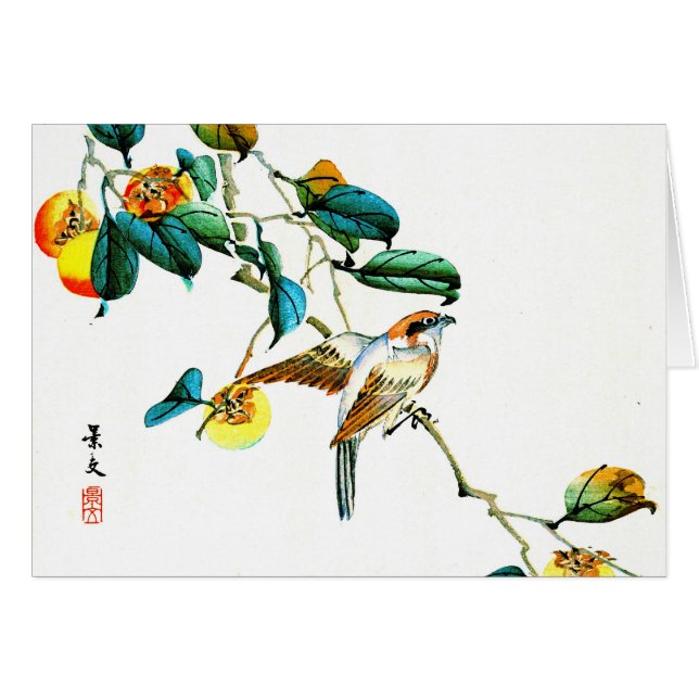 Vogel en Persimmons 1892 (Voorkant Horizontaal)