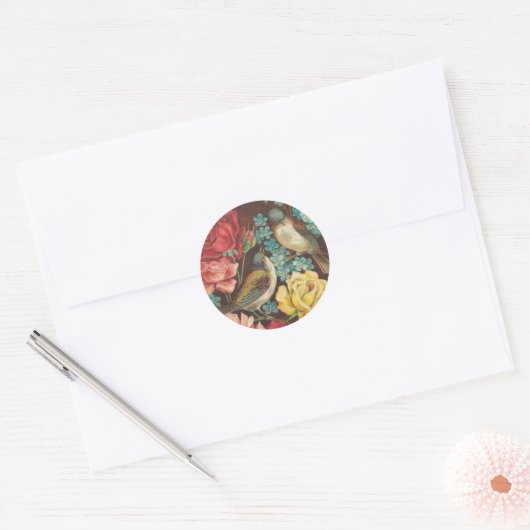  Vogel en Roos Stickers (Envelop)