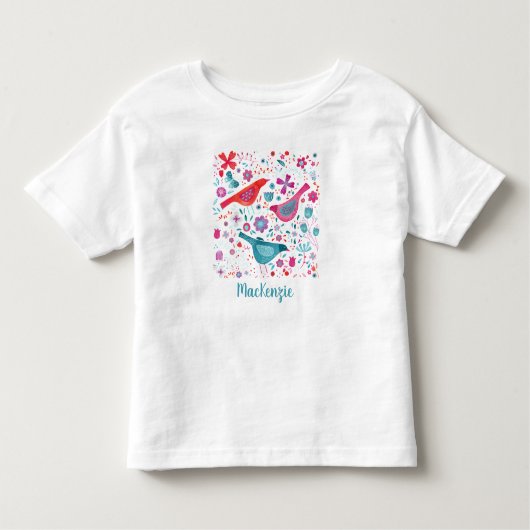 Vogel- en ventilatorWaterverf op maat Kinder Shirts (Voorkant)