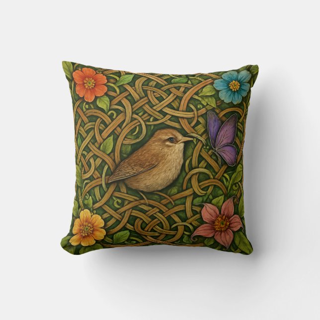 Vogel en vlinder kussen (Voorkant)