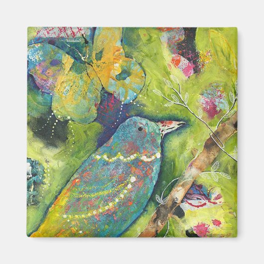 Vogel- en vlindermagneet magneet (Voorkant)