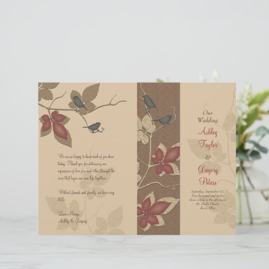 Vogel- en wijnzegenprogramma (Staand voorkant)