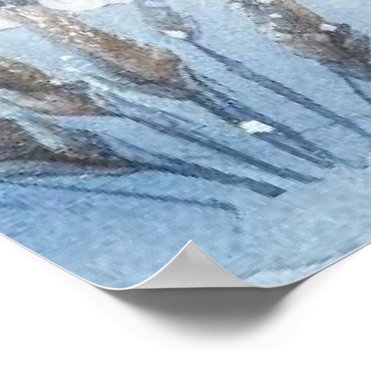 Vogel- en winterlandschap 28 poster (Hoek)