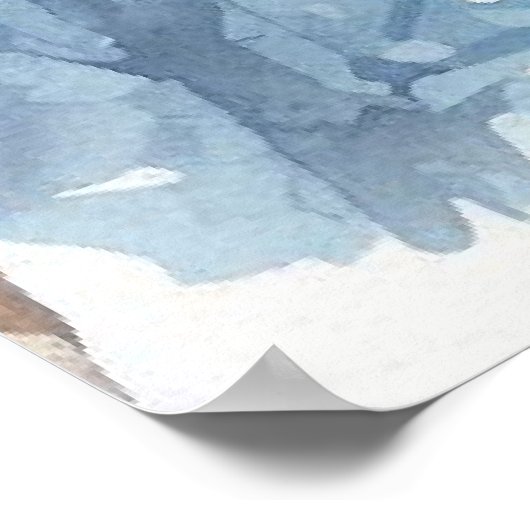 Vogel- en winterlandschap 29 poster (Hoek)