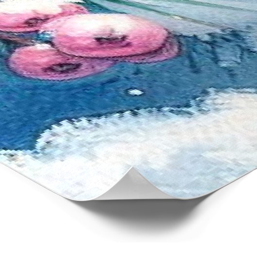 Vogel- en winterlandschap 9 poster (Hoek)