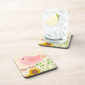 Vogel- en zonnebloemen Dag Bier Onderzetter (Rechterzijde)