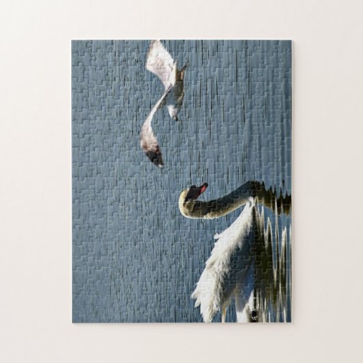 Vogel en zwaan legpuzzel (Verticaal)