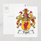 Vogel Family Crest Briefkaart (Voorkant / Achterkant)