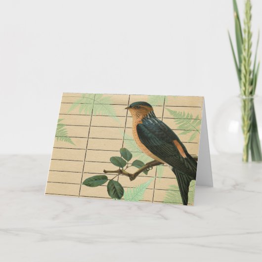 vogel feestdagen kaart (Voorkant)