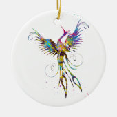 Vogel feniks keramisch ornament (Voorkant)
